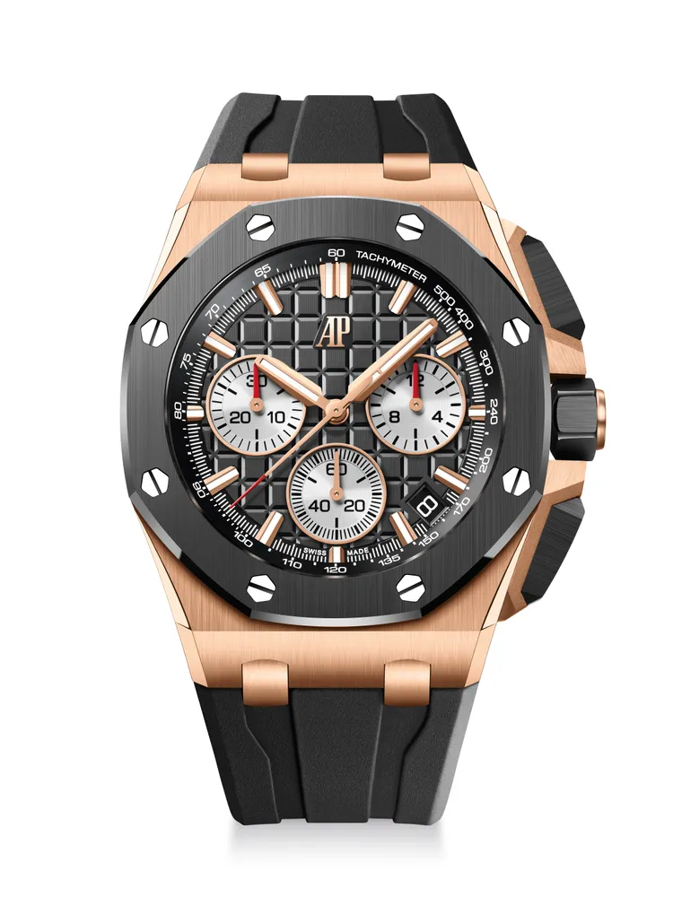 Royal Oak Offshore皇家橡樹離岸型自動上鍊計時碼錶/43毫米，200萬5000元。品牌提供