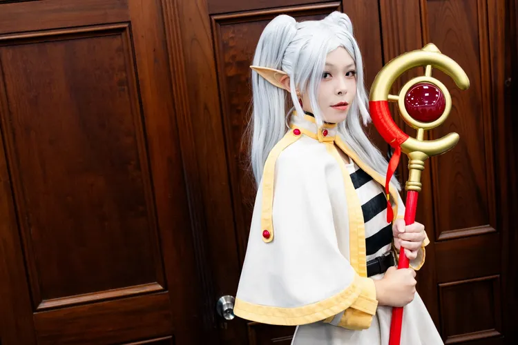 高虹安Cosplay知名動漫人物《芙莉蓮》。新竹市府提供