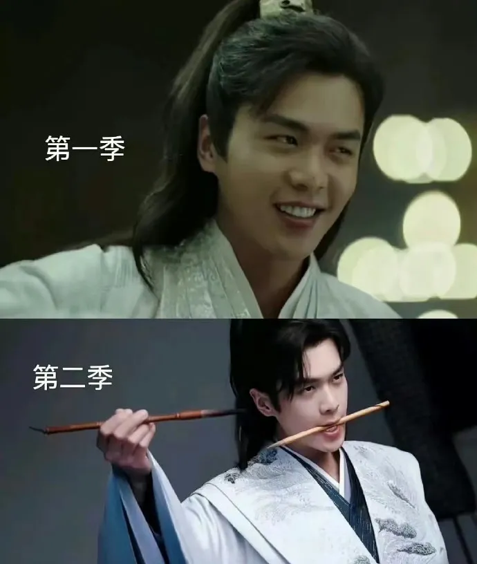 張若昀在《慶餘年》1、2季顏值差很大。劇照