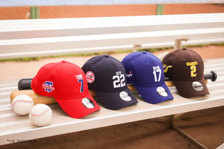 「MLB PLAYER24」系列將球隊代表色、球員姓名、背號融入設計。品牌提供