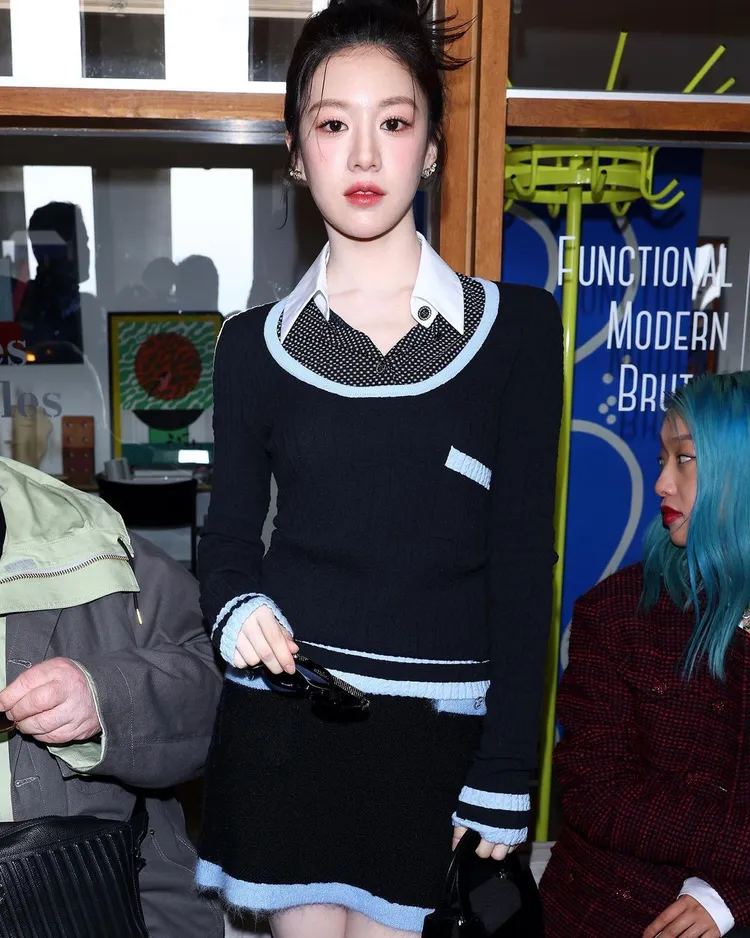 韓國新生代女星高允貞到場看秀。翻攝harpersbazaarhk IG