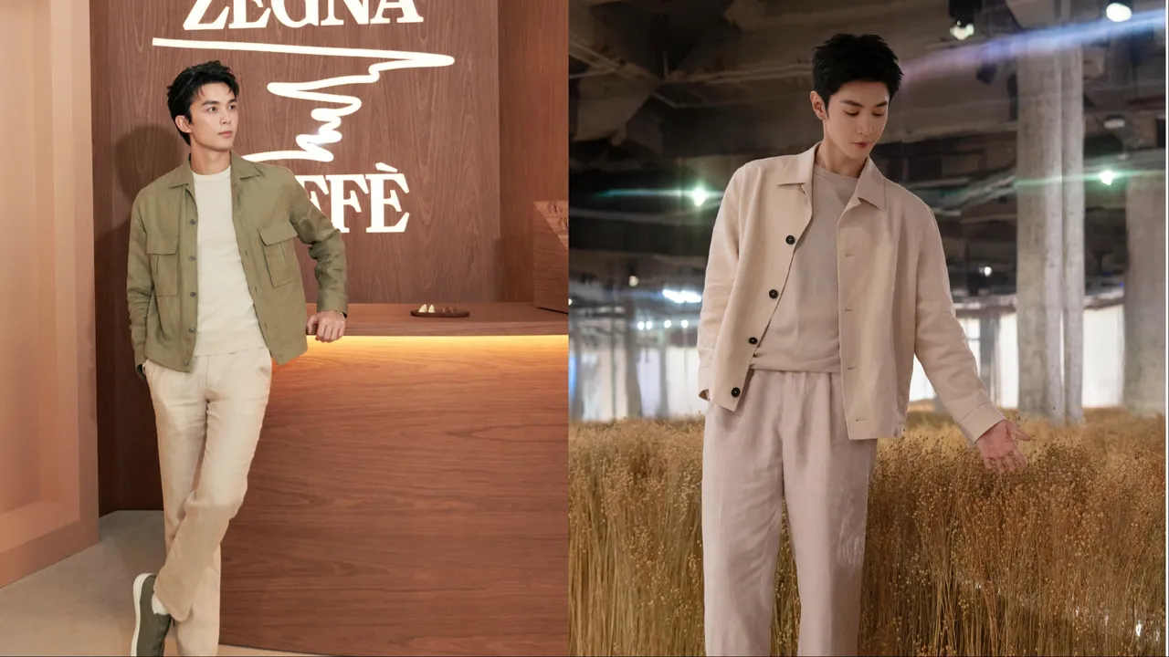 吳磊（左）、陳哲遠現身VILLA ZEGNA開幕活動。品牌提供