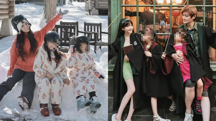 阿沁一家四口。翻攝《@flora_li_flora》IG