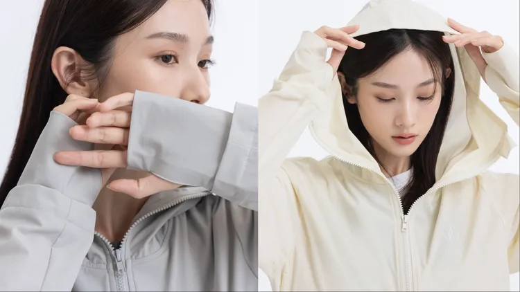 「涼感透氣防曬冰磁外套」從帽型設計到袖口都充滿細節。品牌提供