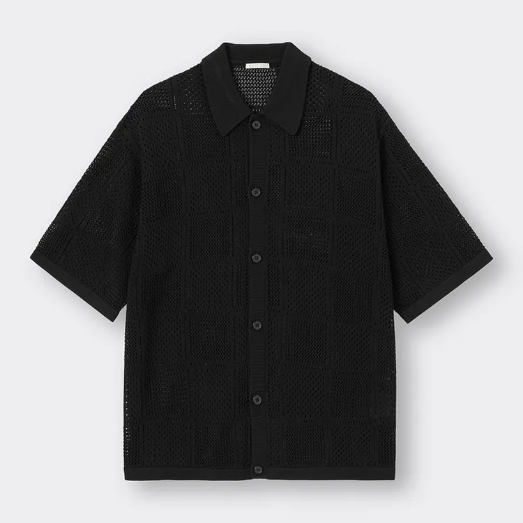 男裝可機洗網眼針織襯衫，690元。品牌提供