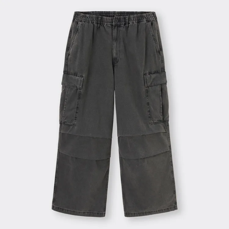 男裝牛仔超寬版工作褲，790元。品牌提供