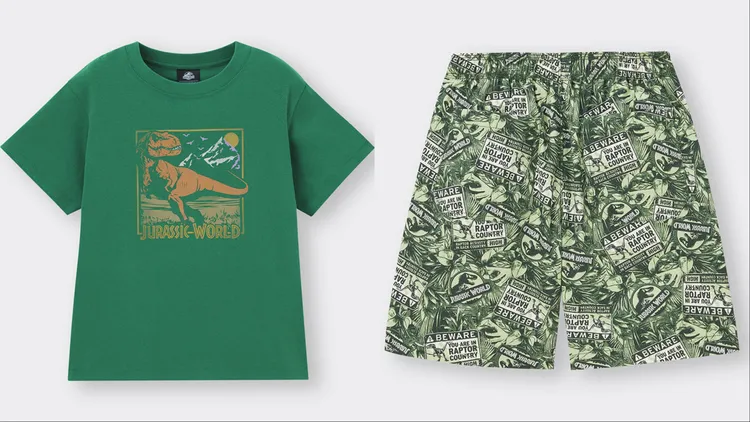 童裝印花T恤、童裝主廚短褲，各390元。品牌提供