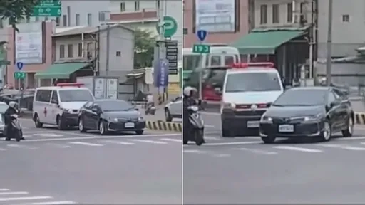 就要擋救護車!轎車叭不走還變道攔路 網怒:把他肉搜出來
