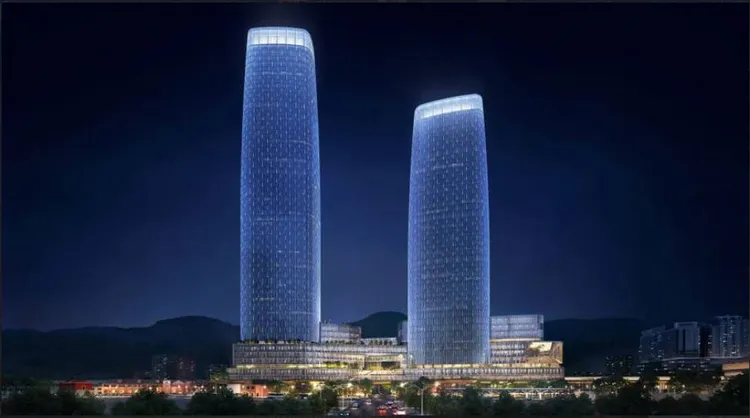 台北車站前的雙子星案，未來其中一棟將為台鐵所有。捷運局提供