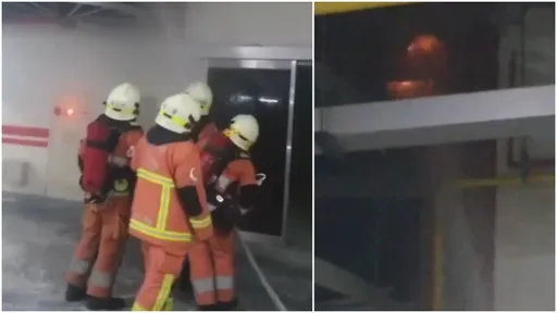 2勇消疑氣瓶耗盡殉職!大樓地下室內救火影片曝光