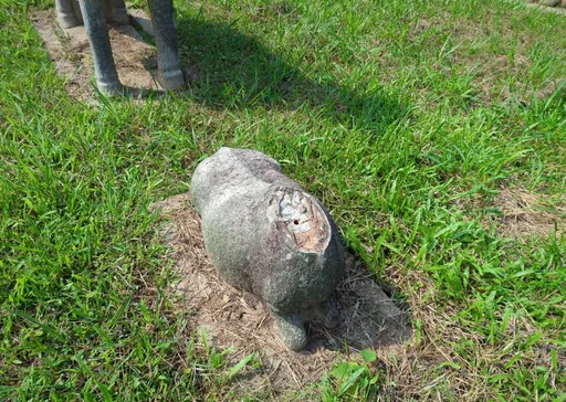 國定古蹟「石像生羊首」遭斬首竊走 新竹市已報警追凶