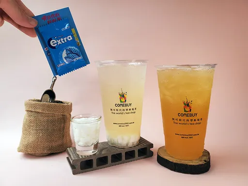 COMEBUY喝荔枝玉露、玉荷冰绿(晶球)  送extra®无糖口香糖