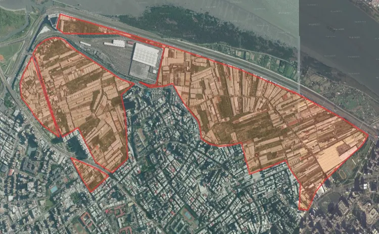 地政局計畫提高蘆南蘆北區徵案的地主分回比例，該圖為蘆北區徵案範圍。地政局提供