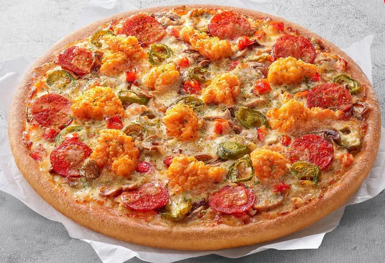 必勝客推出全新口味「火辣墨西哥肉肉披薩」。業者提供