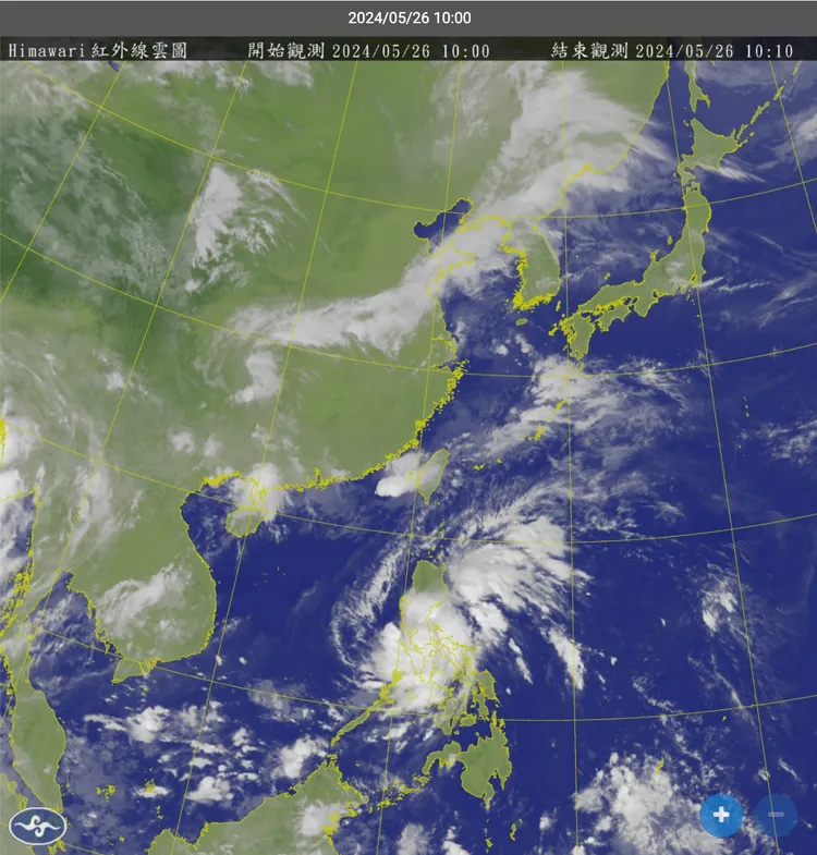 今年第1號颱風「艾維尼」形成。取自氣象署網站
