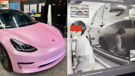 詭異男「親熱粉紅特斯拉」一搞3小時　車主擬換色斷慾念