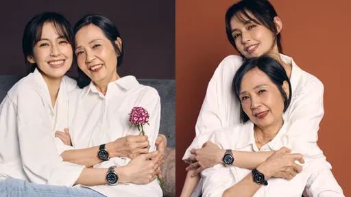 袁艾菲會笑的眼睛來自她！　與美媽同戴MIDO曬恩愛　