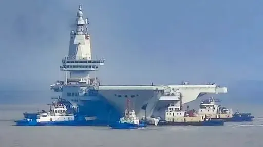 中國第3艘航艦福建號首次海試 「電磁彈射系統」引關注