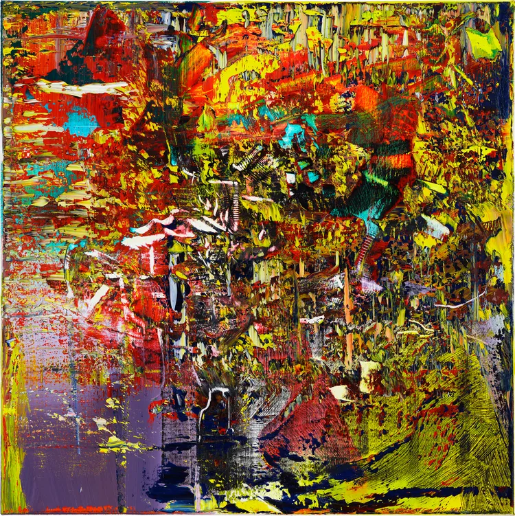 Gerhard  Richter《抽象畫（947-5）》，估價約  1.07億至1.48億元台幣。富藝斯提供