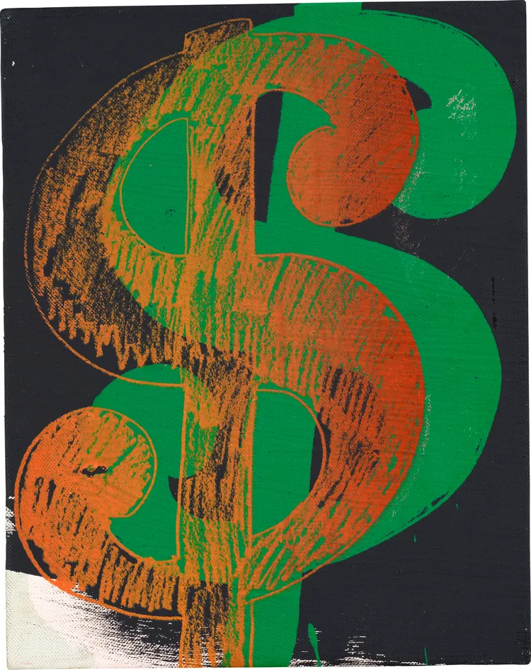 安迪沃荷《美元符號》，估價約1157萬至1570萬元台幣。富藝斯提供