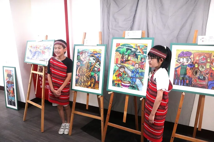 尖石6校藝術聯展。新竹縣府提供