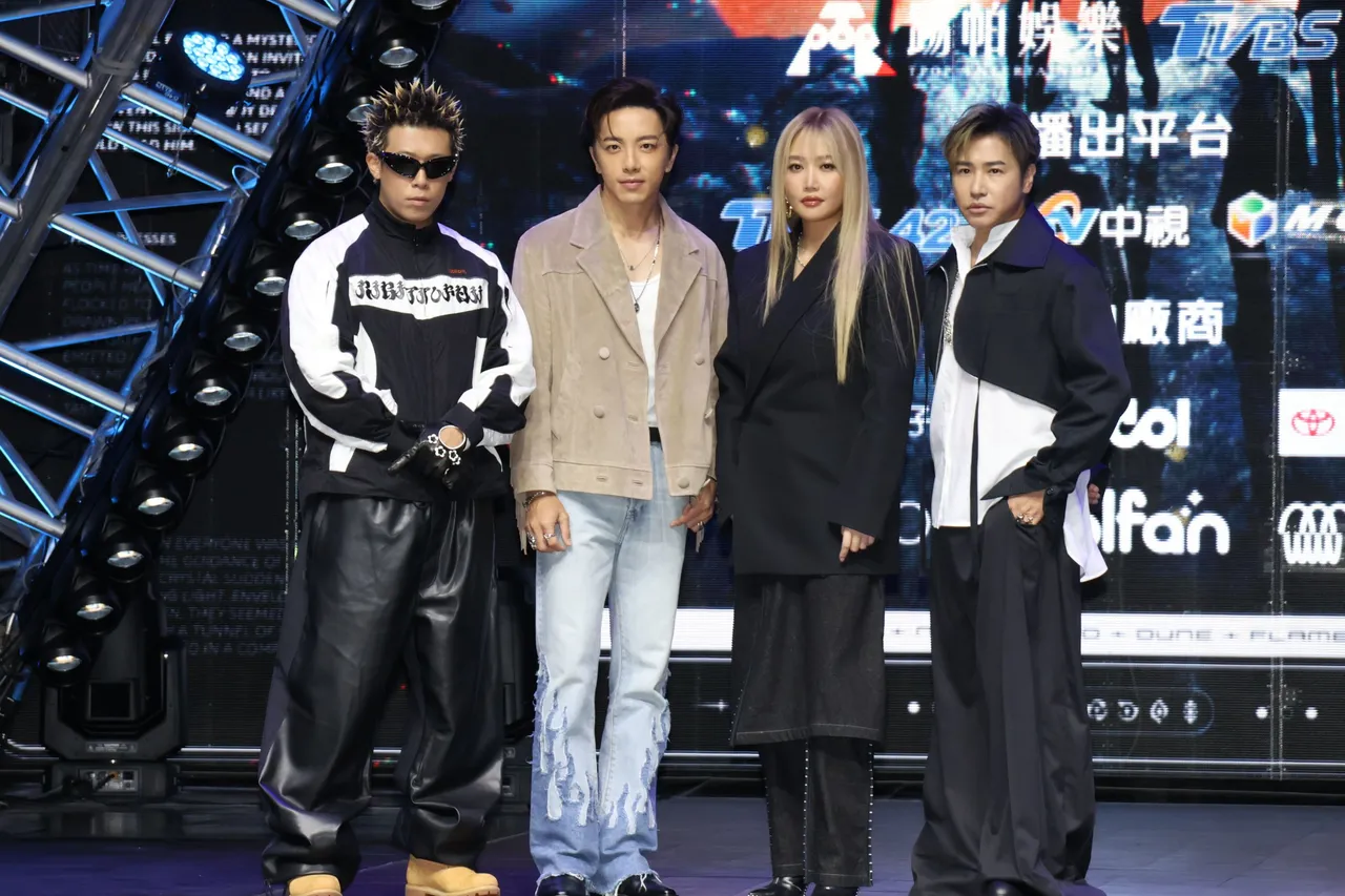 健志、坤達、A-Lin、歐漢聲現身《原子少年 2》首錄記者會。莊宗達攝