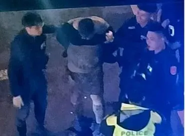 警方逮捕楊男。翻攝畫面