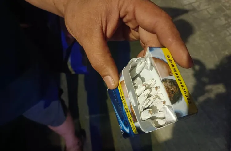 警方查扣K菸。蘆竹警分局提供