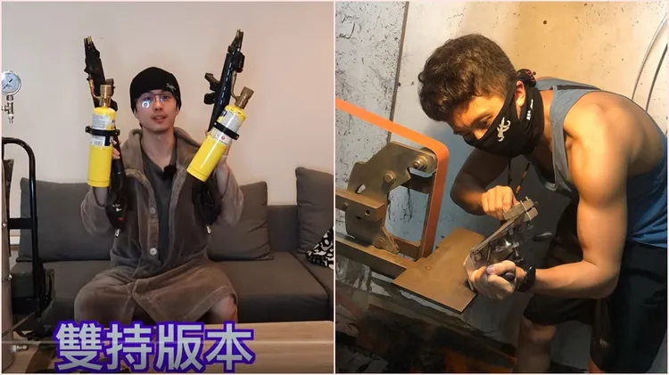 孫安佐改造槍枝。翻攝自孫安佐YT、IG