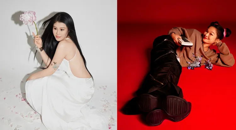 中國唱將袁婭維（左圖）及蘇運瑩（右圖）入圍歌后。翻攝2人微博