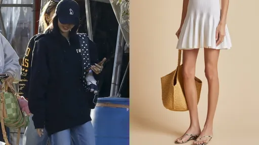 Lisa也愛背極簡設計師品牌 KHAITE、THE ROW草編包好有度假感