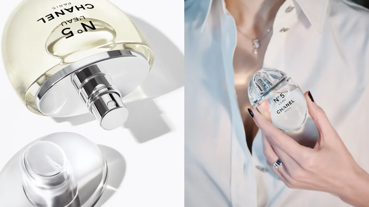 香奈兒為N°5 L’EAU清新晨露淡香水推出水滴限定版瓶身，將在6月14日於限定櫃點和線上美妝店開賣，50ml／5520元。品牌提供