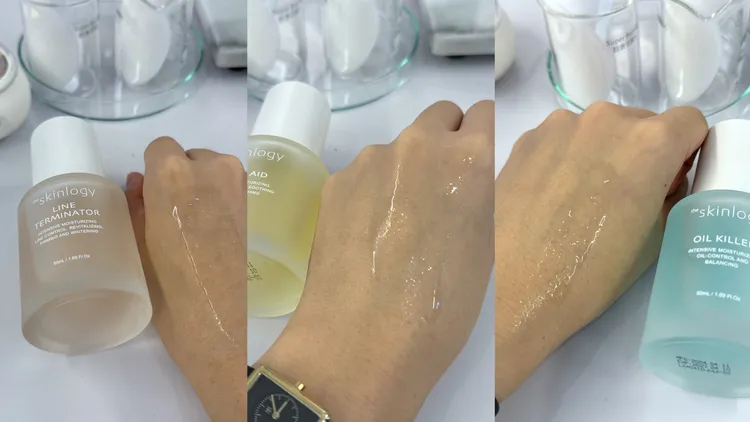 the Skinlogy水光活萃精華系列。張家玲攝