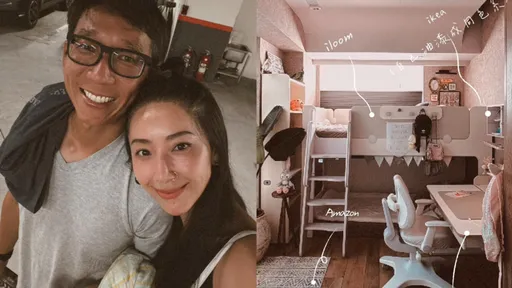 隋棠全職媽秀愛女閨房細節 罕戴鼻環依偎老公曬恩愛