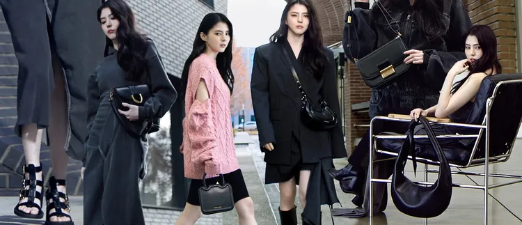 韓素希換上5套造型搭配不同包款。品牌提供