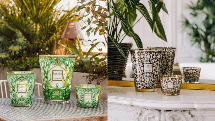 BAOBAB蠟燭容器以搶眼花紋、豔麗色彩呈現。品牌提供