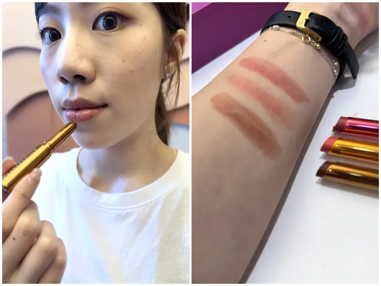 香緹卡花姸絢光潤唇彩太陽石限定版，各1350元。張家玲攝