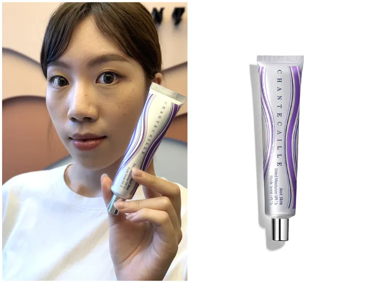 香緹卡自然機膚輕底妝升級版，35ml／2600元。左圖張家玲攝、右圖品牌提供