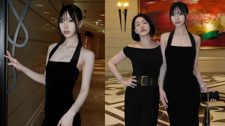 18歲的Elly（左）曬畢業美照，媽媽小S不甘寂寞一同入鏡擺Pose。polarbearelly IG、Threads