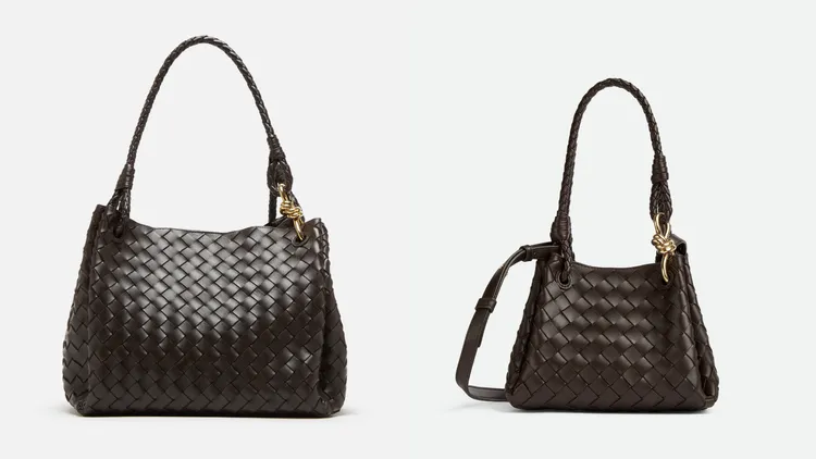 BOTTEGA VENETA Parachute深棕包款（左圖）18萬8600元、（右圖）12萬5600元。品牌提供