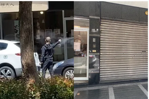 狂轟16槍畫面曝光!26歲黑衣男這動作好流暢 店家鐵門彈痕累累