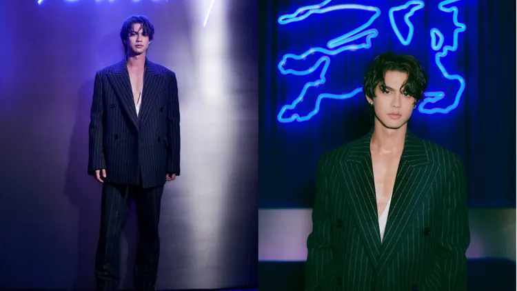 BURBERRY全球品牌大使Bright出席香港活動。品牌提供