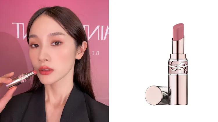 YSL全新情挑誘光潤唇膏#44。品牌提供