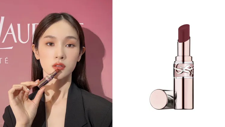 YSL全新情挑誘光潤唇膏#5。品牌提供