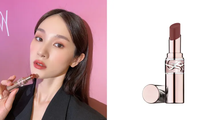 YSL全新情挑誘光潤唇膏#7。品牌提供