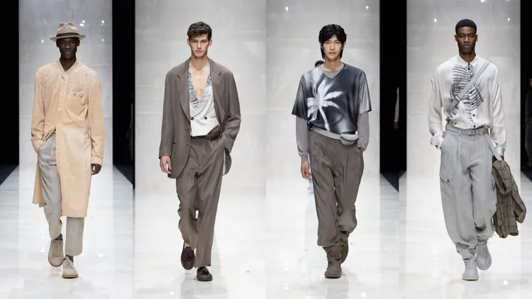 GIORGIO ARMANI 2025春夏男裝。品牌提供