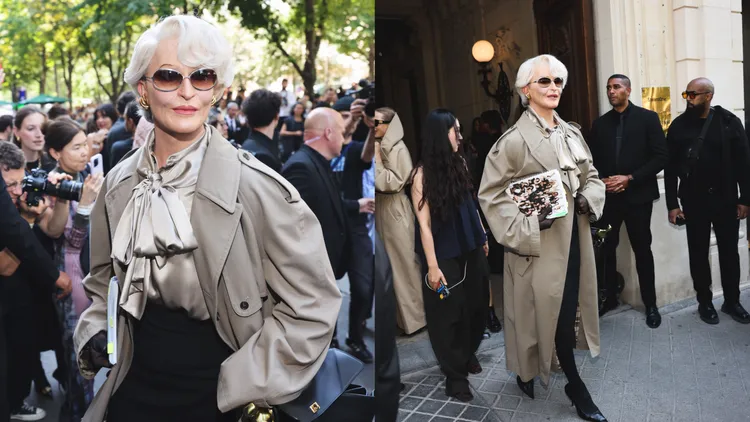 變裝皇后Alexis Stone假扮的梅莉史翠普，在BALENCIAGA秀場掀起騷動。品牌提供