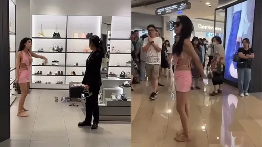超兇泰國女暴走！闖台北101小CK專櫃砸店　路人全看傻