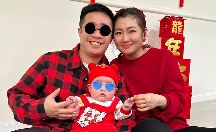 Selina與男友小徐育有兒子小腰果。翻攝Selina臉書