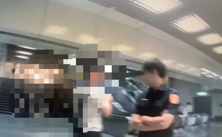 警方到場逮偷拍狼。警方提供